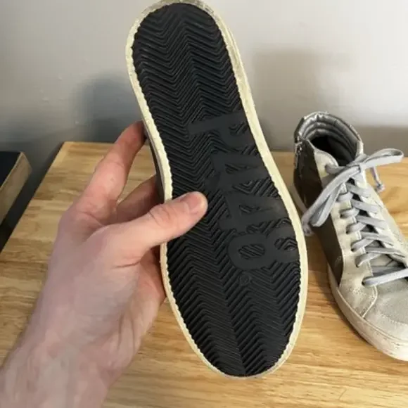 P448 prisma sneakers womens 37 US 7 grey suede skate zip - Picture 5 of 10